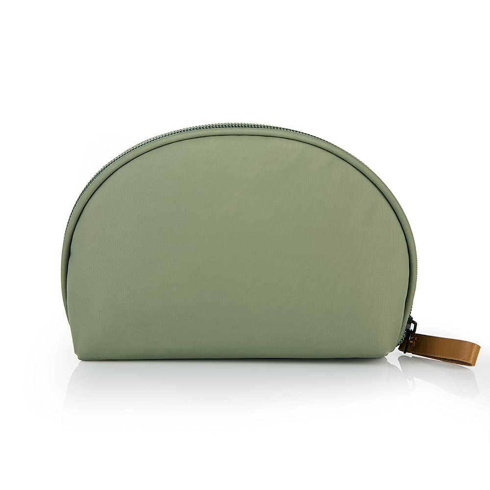 Photo 1 of Hekyip Half Moon Cosmetic Beauty Bag for Purse Travel Handy Makeup Pouch for Women Girls (Green)