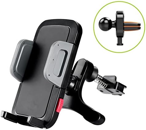 2-in-1 Universal Car Air Vent Mount Holder Cradle with Quick Release Button for iphone 7 7 Plus 6S 6 Plus 5S,Samsung Galaxy S6 S5,LG and More Smartphones