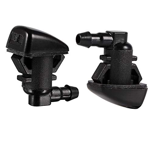 BingSnow 2 Pcs Windshield Washer Squirter Nozzle Spray for 05-10 Pontiac G6, 05-13 Chevy Malibu, 05-16 Jeep Grand Cherokee and 3 Meters Fluid Hose with 3 Pcs Connector, Replace OEM # 55079049AA