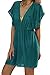 DQdq Petite Women's Beach Swimsuit Cover up V-Neck Dress
