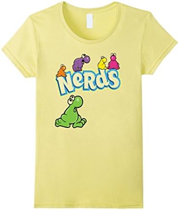 Women's Nerds Let's Get Nerdy Juniors T-shirt Nerd Candy Shirt Small Lemon