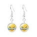 Fnbgl Emoji Face Earrings Set - Assorted Amusing Smiley Emoticon Dangle Earrings, Earrings for Girls, Women, Kids