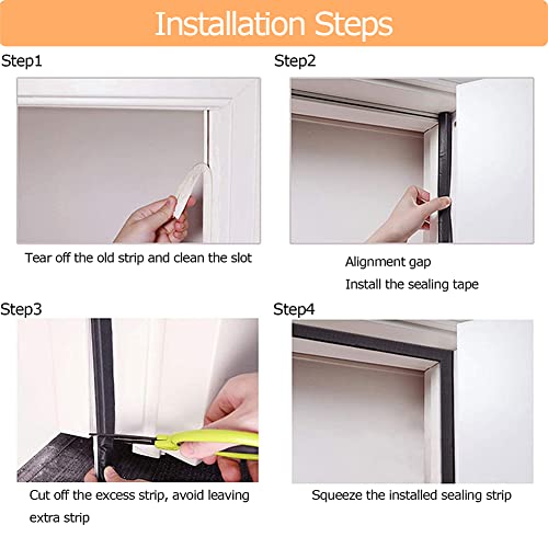 Tintvent Kerf Weather Stripping Seal Strip for Doors/Windows "Q" Foam
