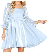 Cute V-Neck Bell Sleeve Shift Dress 