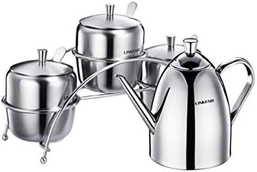 ZHJCEYH Home Kitchen Seasoning Box Oil Bottle Seasoning Bottle 304 Stainless Steel Seasoning Pot Oil Pot Set