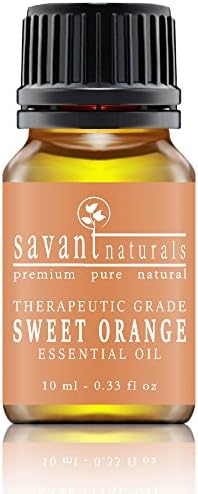 Sweet Orange Essential Oil (Brazilian) - Savant Naturals 10 ml bottle - Pure and Natural, Therapeutic Grade, Non GMO, and Certified Cruelty and Gluten Free, Vegan, and Kosher ...