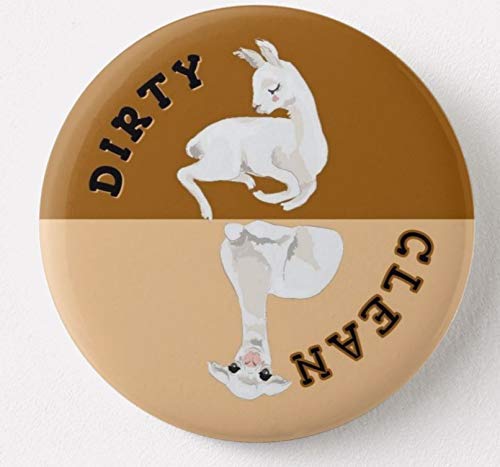 Llama Lovers Clean/Dirty Dishwasher Magnet 2.25" Round