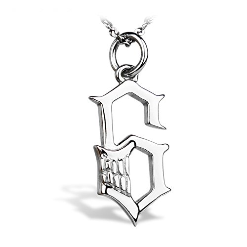 Eove Sterling Silver Anime Bleach NO.6 Espada Grimmjow Jaggerjack Arrancar Face Pendant Necklace+Pendant Size Height:0.79 inches/20mm Width:0.37 inches/9.5mm Chain Length:19.69 inches/500mm