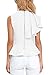 Dearlovers Women High Neck Solid Color Casual Top Vest X-Large Size White