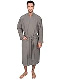 Towel Selections Men’s Kimono Waffle Spa Bathrobe image large