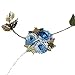 jinchan Sheer Curtains Floral Embroidered for Girls Room Blue Rose Buds Retro Voile Curtain Panels for Living Room Rod Pocket 2 Panels 95 inch