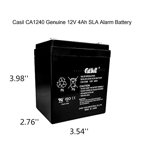 Casil CA1240 Genuine 12V 4Ah SLA Alarm Battery (1 Pack) | Pricepulse