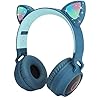 Usoun-Kids-Bluetooth-Headphones-Cat-Ear-LED-Light-Child-Wireless-Headphones-with-Microphone-FM-RadioTF-Card-Foldable-Bluetooth-Stereo-Over-Ear-kids-Headsets-for-Boys-Girls-Adults-blue Usoun Kids Bluetooth Headphones, Cat Ear LED Light Child Wireless Headphones with Microphone, FM Radio/TF Card, Foldable…