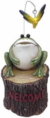 9.84" Frog Key Hider &amp; Welcome Sign Statue