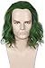 Linfairy Short Green Clown Wig Halloween Cosplay Costume Curly Wig