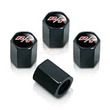 Dodge Red R/T Logo Black Tire Stem Valve Caps