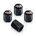 Dodge Red R/T Logo Black Tire Stem Valve Caps
