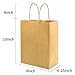bagmad Sturdy 8x4.75x10 inch 100 Pack Medium Thick Paper Bags with Handles Bulk, Brown Kraft Bags, Strong Craft Gift Grocery Shopping Retail Party Favors Wedding Bags Sacks