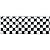 Beistle 55486 Flame Resistant Metallic Checkered Fringe Banner, 14 by 4-Feet