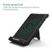 RAVPower Qi Wireless Charger Stand Charging Pad for Kyocera Brigadier, Samsung Galaxy S6 S5 Note 5, Nexus 6 5 4 with 3 Coils