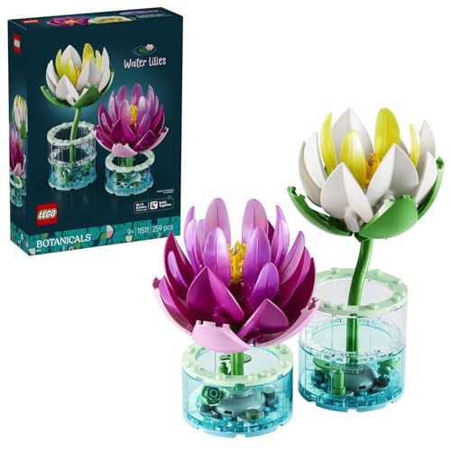 Botanicals Les Nénuphars - Set de Fleurs Artificielles - Fausses Plantes en Pot dans Vases Transparents - Décoration DIY pour Chambre d'enfant - Cadeau pour Fille dès 9 Ans ou Adulte 11511