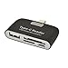 Innolage USB3.1 Type C Hub Beautiful Portable Mini USB OTG Adapter with LED USB C Hub USB SD TF Micro USB OTG Hub Adapter (Black)
