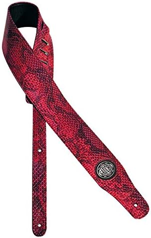Gaucho Guitar Strap: Pink 'Snakeskin' Strap (Up to 1.46m) for Electric / Acoustic / Bass Guitar