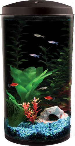 API Aquaview 360 Aquarium Kit with LED Lighting and Internal Power Filter, 6-Gallon