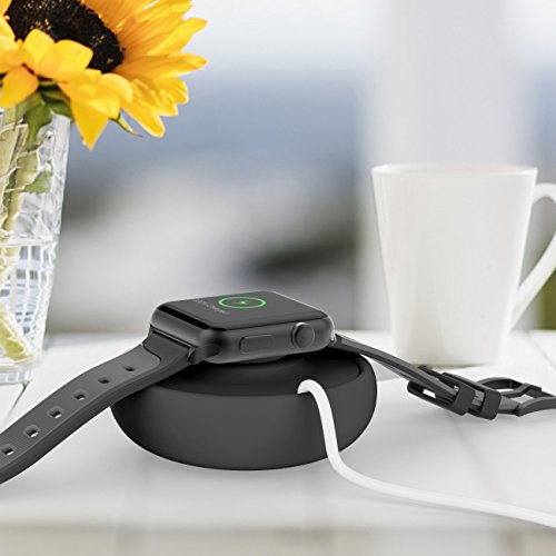 Apple Watch Charging Dock Station Cradle Holder Charger Stand For iWatch Series 3 / Series 2 / Series 1 /Nike+/ 42mm / 38mm(Black) - Thumbnail 3