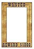 Beistle 52158 Wanted Photo Booth Fun Selfie Frame Western Party Supplies, 15.5" x 23.5", Multicolored