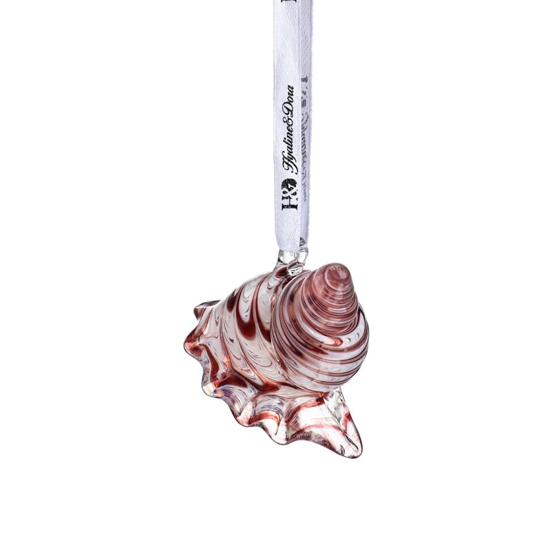 Photo 1 of 2'' Conch Seashell Hanging Ornaments Blown Glass Conch Ornament Art Glass Beach Coastal Decor Gifts for Sea Animal Lovers