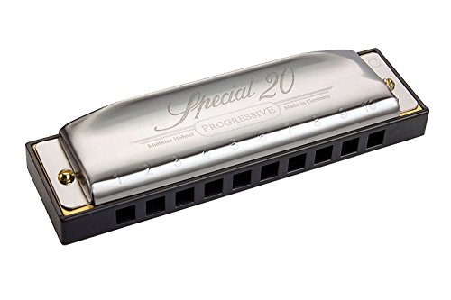image for Hohner Special 20 Harmonica, 10 Holes Key D Bundle with Hard Case, Min