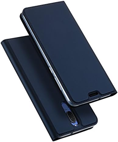 SMTR Huawei Mate 10 Lite Case, Skin Series Ultra Slim, PU Leather Wallet case Stand Cover,Magnetic Closure,TPU bumper-Leather Flip Cover Wallet for Huawei Mate 10 Lite (Blue)