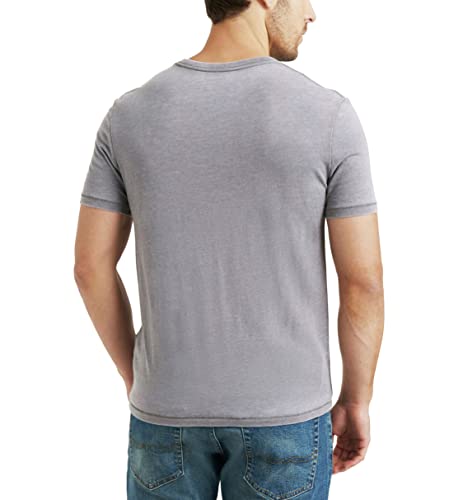 Lucky BRAND Venice Burnout Men's Small Short Sleeve Shirt Gray Cotton V ...