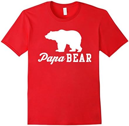 Men's Papa Bear Father's Day T-Shirt XL Red