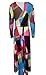 Aecibzo Women's Boho Long Sleeve Floral Print Beach Party Long Maxi Dress (L, Multicolor)