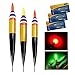 QualyQualy Led Lighted Bobbers Fishing Floats and Bobbers Light Up Bobbers Night Lighted Bobbers for Night Fishing 1/8oz 1/4oz 3/8oz 3Pcs