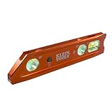 Klein Tools 935RBLT Level, Lighted Torpedo Level with Magnet, 3 Vials and V-Groove, Water and Impact Resistant, Great for Conduit Bending
