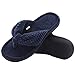 ULTRAIDEAS Women's Popcorn Flip Flop House Slipper with Memory Foam (Blue, Size 9-10)
