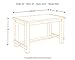 Signature Design by Ashley - Pinnadel Dining Table - Counter Height - Weathered Brown Finish w/ Gray Undertones