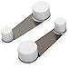 Door Stopper – Universal & usefull Stainless Steel Doorstop for All sufaces - Set of 2 Double Interior Decorative Door Stop – for Home, Office, Garage, Patio – White by Richyn