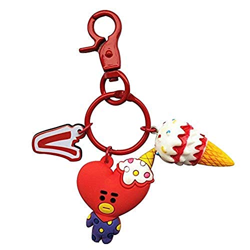 booplua BTS Key Chain Cartoon Pattern Key Ring For Fans