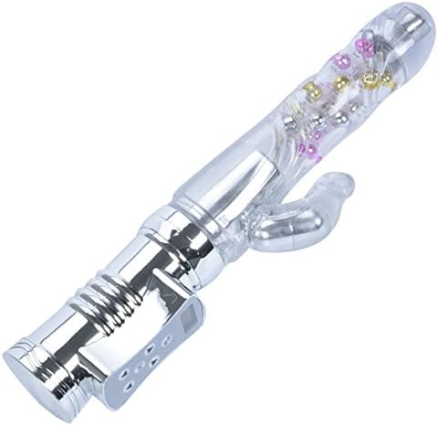 RLRY Latest Multi-Frequency Thrusting Rotating Viberate Large Size Rabbit Toys for Women Pleasure 4 (Silver)