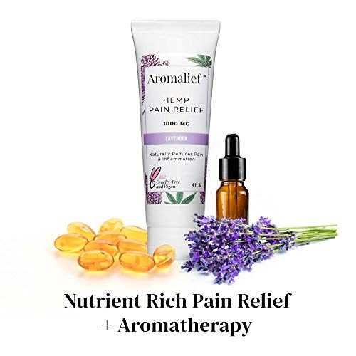 Aromalief Hemp Cream with Lavender Aromatherapy 1000MG Made in USA
