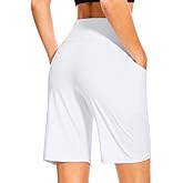 Blouty Women's 9" Bermuda Long Shorts with Pockets High Waisted Knee Length Shorts for Women Workout Athletic Casual