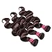 FASHION LADY Peruvian Body Wave Human Hair Bundles 3 Bundles Dark Brown Virgin Human Hair Extensions (16 18 20,Dark Brown Color 2)