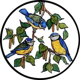 Static Window Cling in a Blue Tits Design