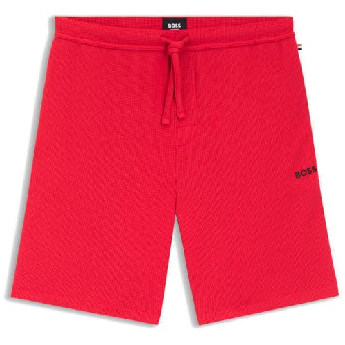 BOSS Mens Pyjama Shorts, Medium Red 610, XL