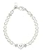 Personalized Swarovski Crystal, White Simulated Pearls, with Sterling Silver Heart Initial Baby Bracelet (BHC_All)