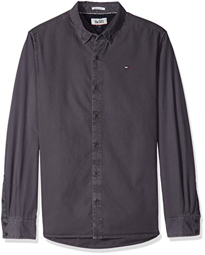 Tommy Hilfiger Denim Men s Long Sleeve Garment Dyed Pique Button Down Shirt, Castlerock, XX-Large